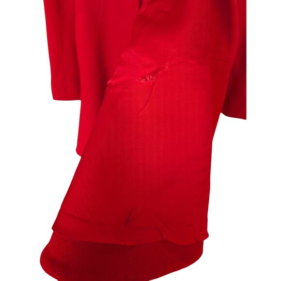 Alexander Mcqueen Red Wool Flounce Coat 38 - Picture 13 of 16